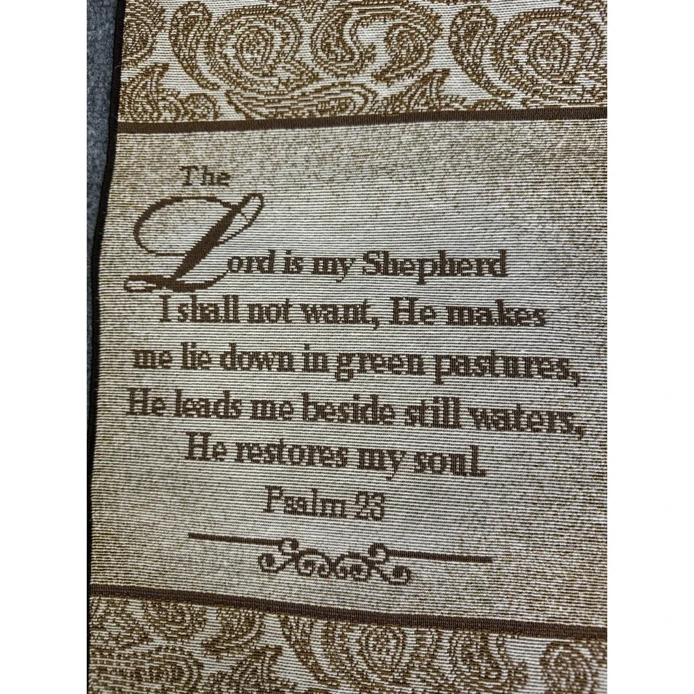The Manual Woodworkers & Weavers Hanging Tapestry Psalm 23 With Hanger New